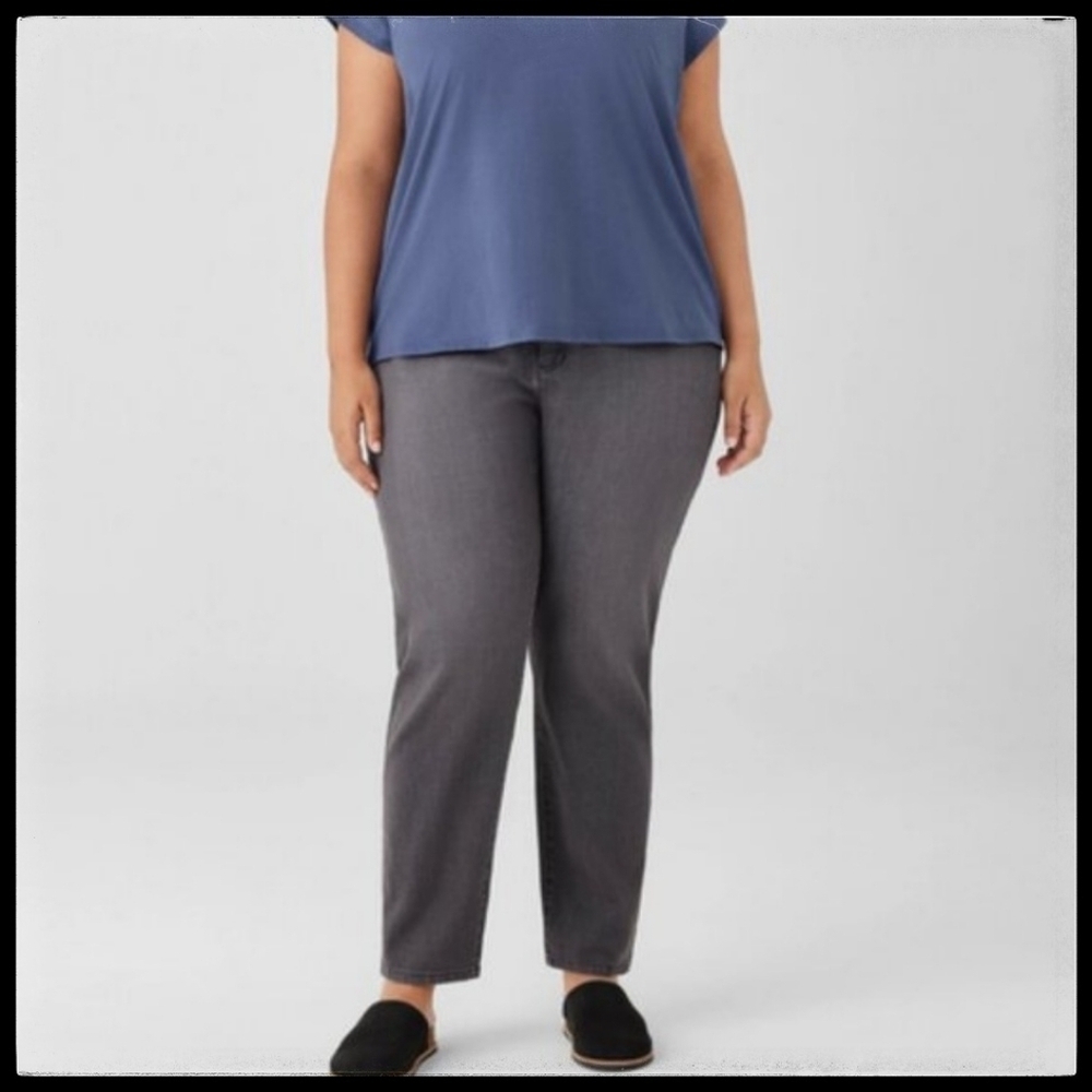 Plus-Size 2x Straight Leg Jeans in Gray